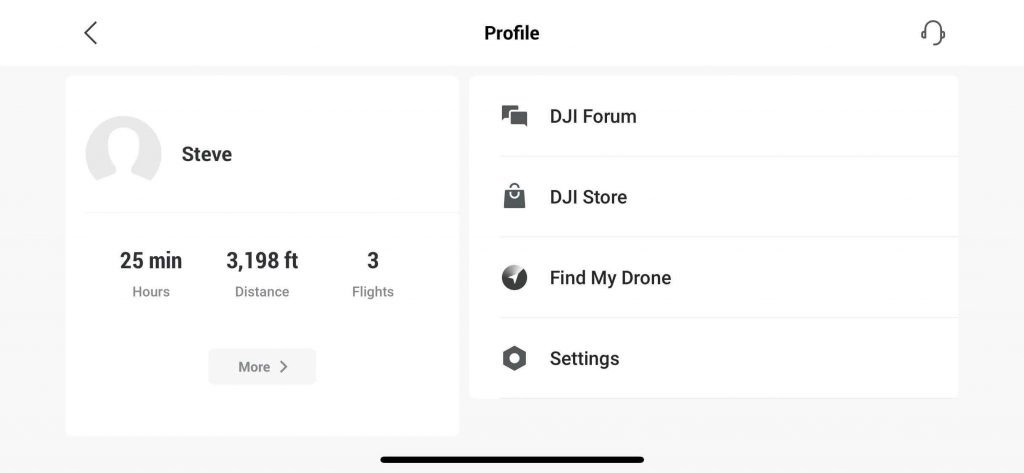 dji fly pilot profile